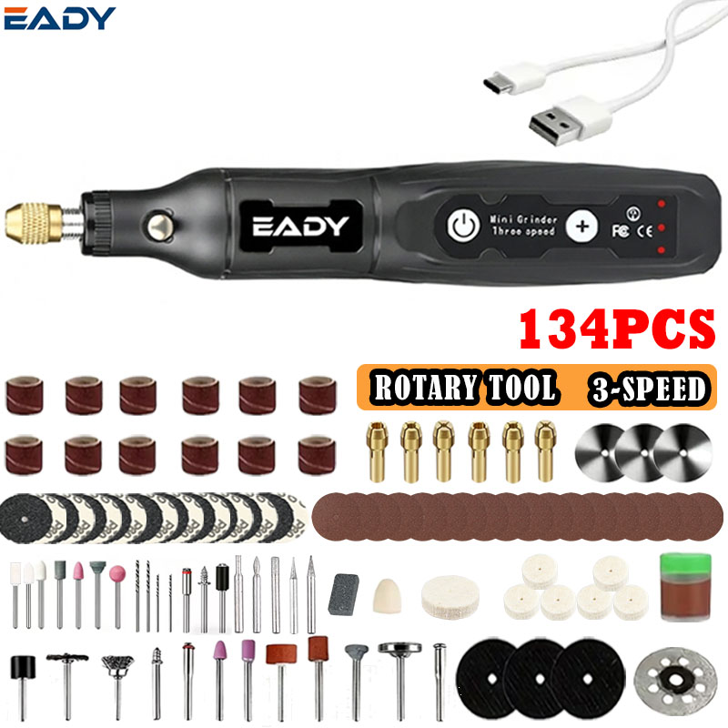 Power Tools Aeg - EADY 3.7V 3スピードUSB充電式コードレスロータリーツール – ジュエリー、金属、DIYクラフト用ミニドリル＆彫刻ペン