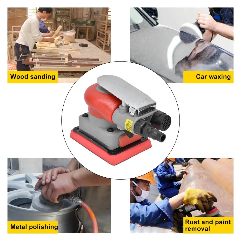 Detail Sander Corner - コーナーディテールサンディング75x100mm空気圧式角型サンダー合金鋼製キャビネット木工用