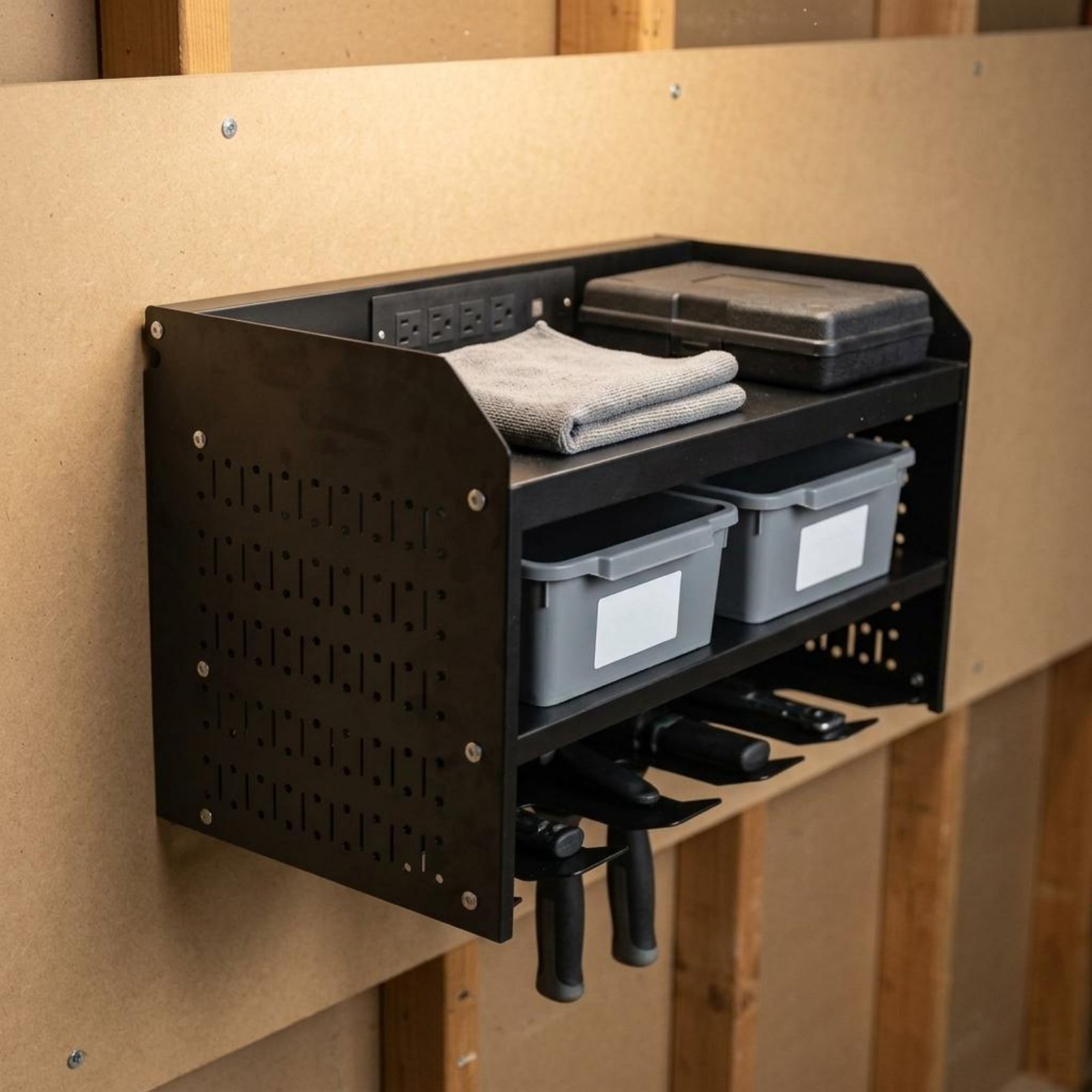 Power Tools Organizer Diy - 電動ドリルオーガナイザー充電ステーション、バッテリードリルラック、電動工具収納ラック、DIYユーザー、ガレージ向けヘビーデューティーマルチスロット