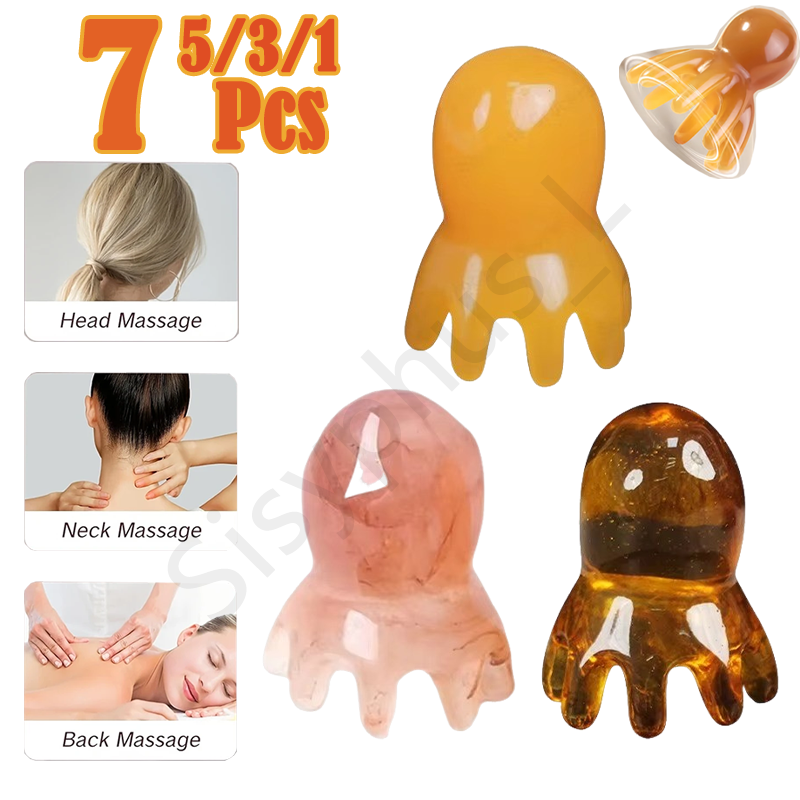 Power Tools Manual - ポータブル樹脂タコ型コーム ソリッドカラー ASMR リラックスブラシ ヘッドネックマッサージャー SPA