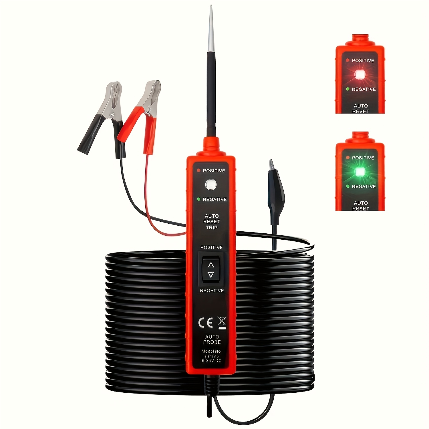 Power Tools Safety - 6V-24V DC多機能自動車電気システムテスター | 極性、回路、導通、部品テスト機能付き診断ツール + 安全保護機能