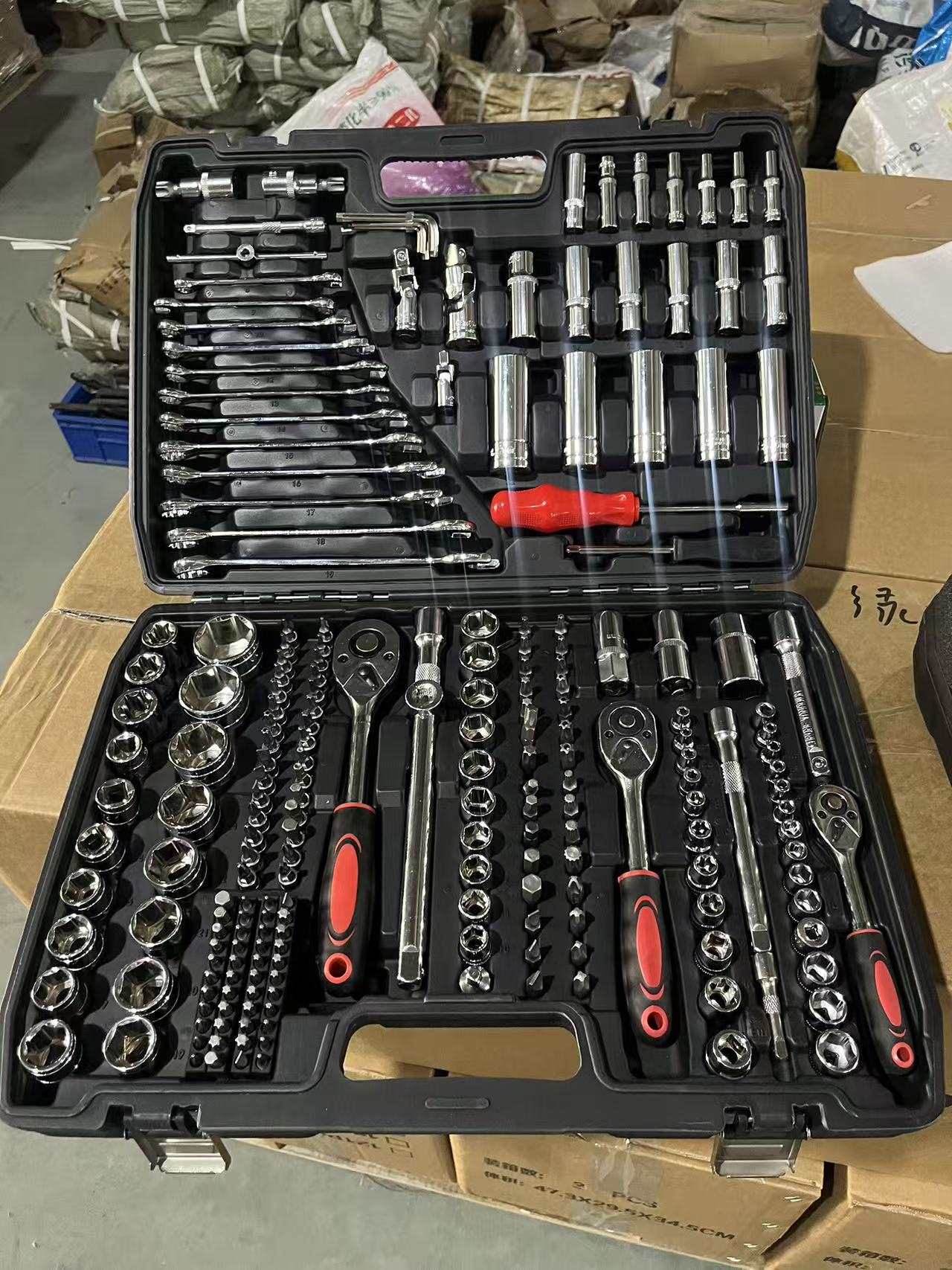 Power Tools Kits - 216ピースDIY自動車修理ツールキット、ハンドパワーソースラチェットレンチセット、車、バイク、庭のメンテナンス用OEMカスタマイズ、CR-V対応