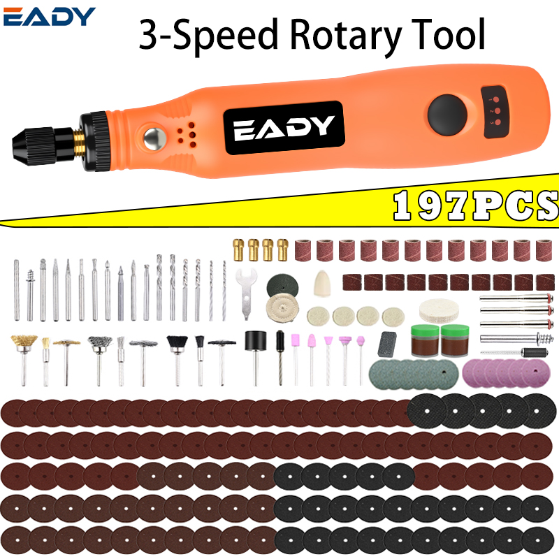 Power Tools Safety - USBコードレス回転工具キット – 金属研磨、模型製作、アクリル彫刻、木工彫刻用のミニ電動ドリル