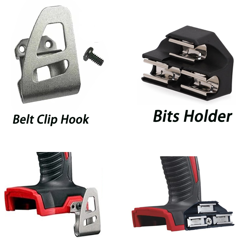 Power Tools Aeg - ビットホルダーとベルトクリップフックキットミルウォーキー 18V コードレスドリルインパクトドライバービットホルダーフッククリップ電動工具アクセサリー