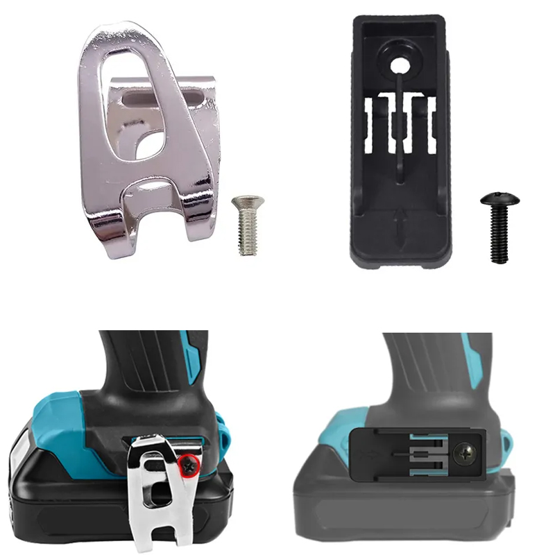 Power Tools Aeg - マキタ346317-0 452947-8 251314-2用スクリュー付きビットホルダーベルトフック,コードレスドリル,ペンチ,クリップフック,電動工具部品