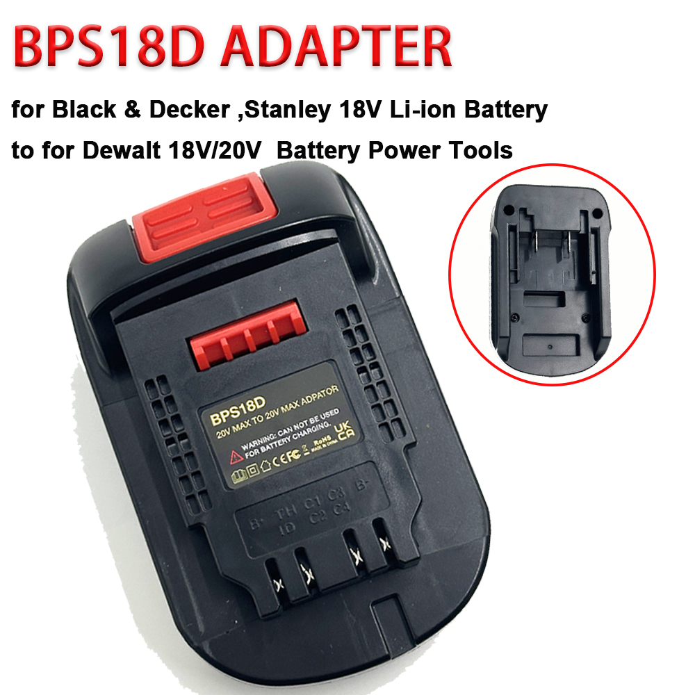 Power Tools Stanley - BPS18D バッテリーアダプターコンバーター ブラック＆デッカー/スタンレー18Vリチウムイオンバッテリーをデウォルト18V/20Vバッテリー電動工具用に変換