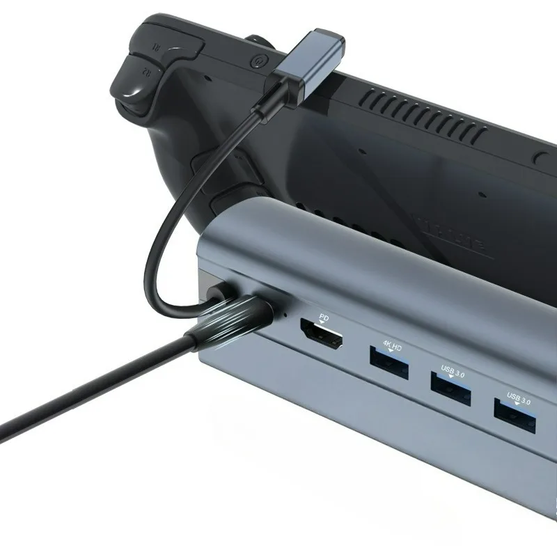Power Tools Steam Deck - Steam Deckドッキングステーションベースサポート、ハンドヘルドアクセサリー、PD60W充電、4K画面投影に適用