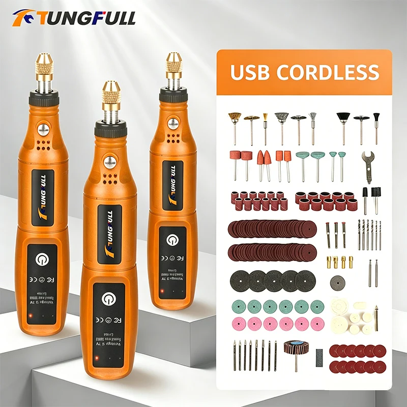 TUNGFULL ミニ電動グラインダー ワイヤレス充電式電動 - Power Tools Safety のレビューと価格