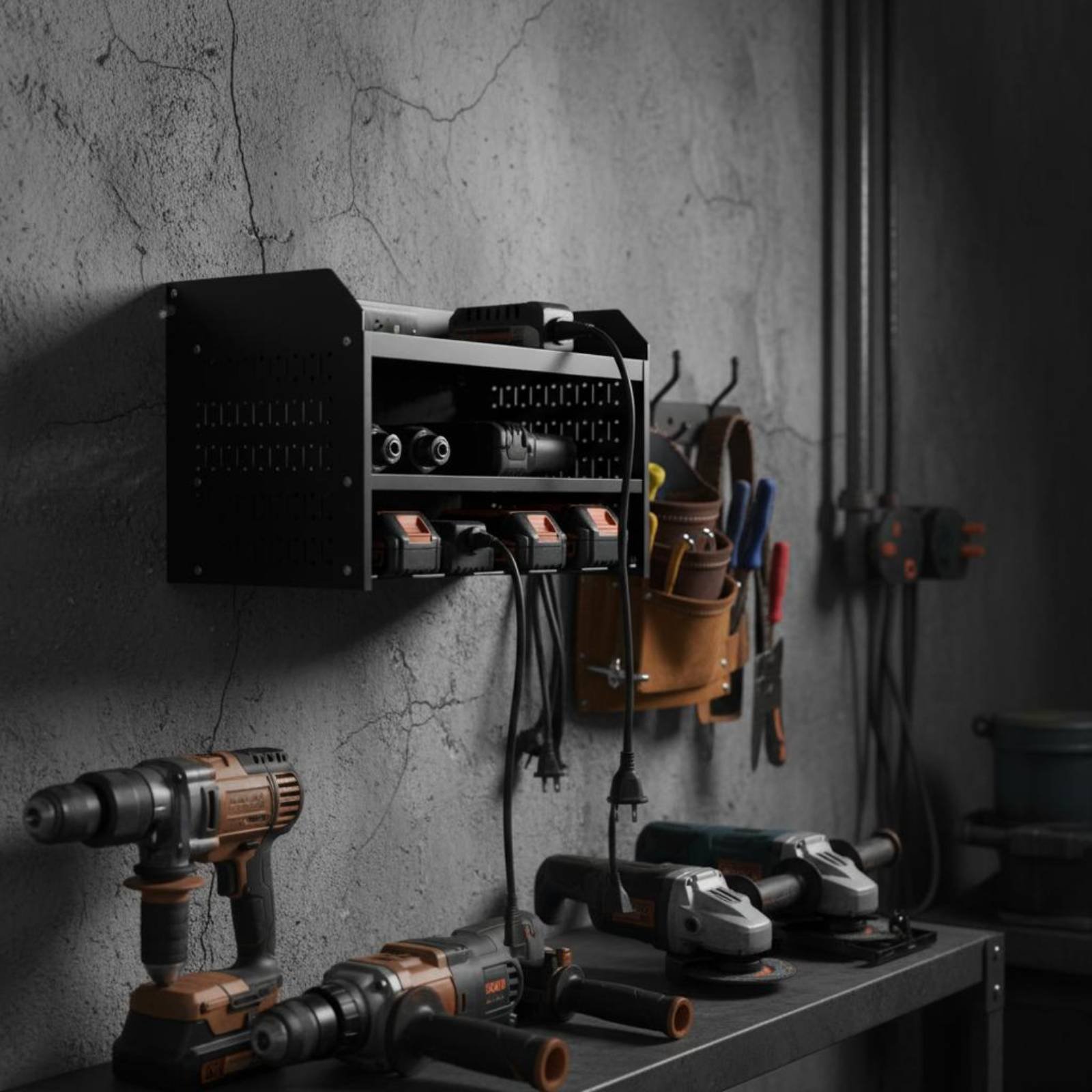 電動ドリルオーガナイザー充電ステーション、バッテリードリルラ - Power Tools Organizer Diy のレビューと価格