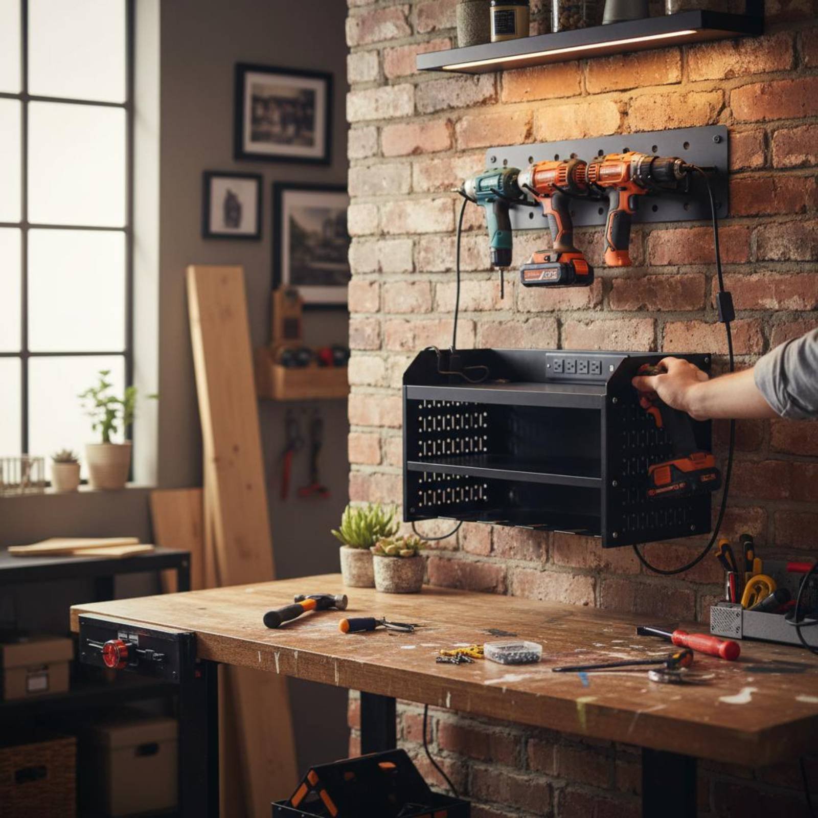 電動ドリルオーガナイザー充電ステーション、バッテリードリルラ - Power Tools Organizer Diy のレビューと価格