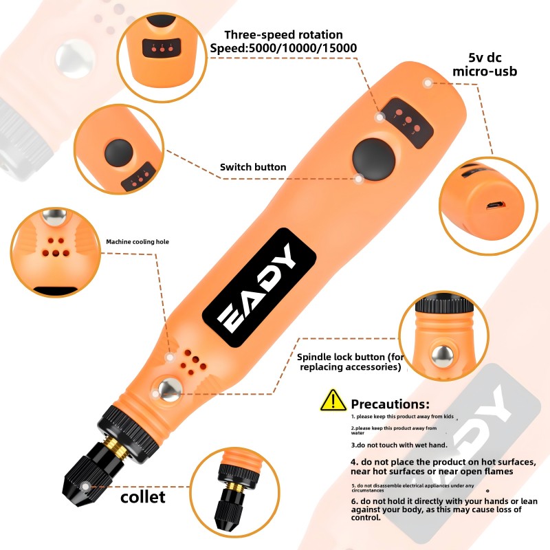 USBコードレス回転工具キット – 金属研磨、模型製作、アク - Power Tools Safety のレビューと価格