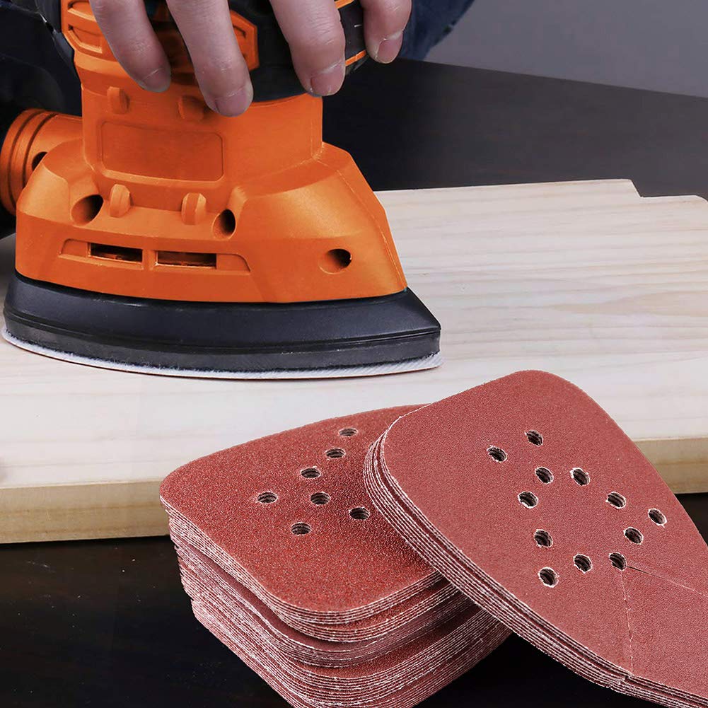 三角形12穴サンドペーパー 135x98mm、フック＆ループ - Detail Sander Corner のレビューと価格