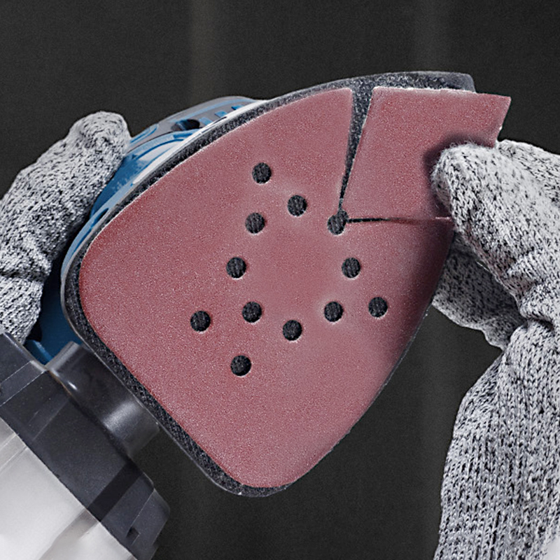 三角形12穴サンドペーパー 135x98mm、フック＆ループ - Detail Sander Corner のレビューと価格