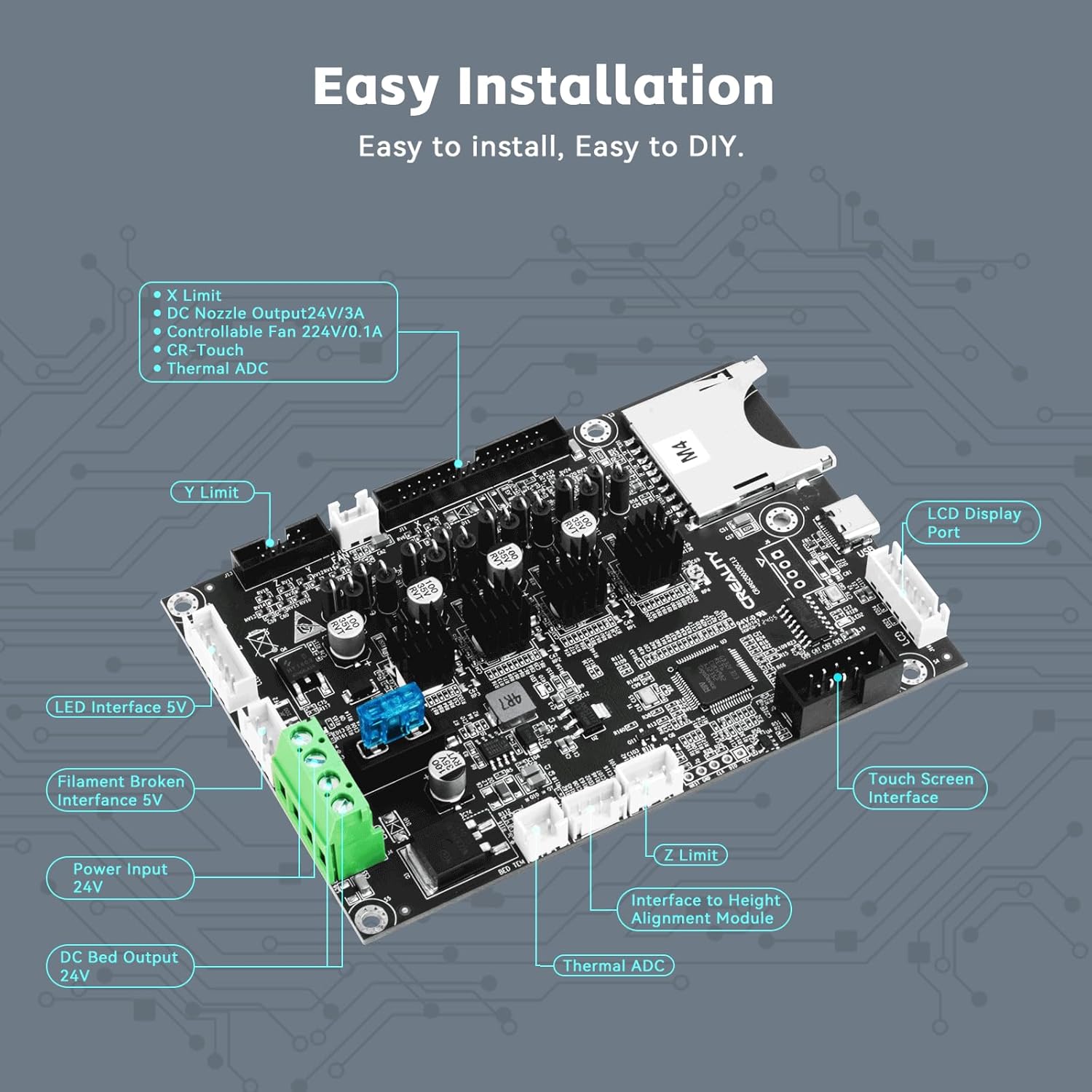 Creality-サイレントマザーボード,3Dプリンター用, - Creality Printer Ender 3 V3 のレビューと価格